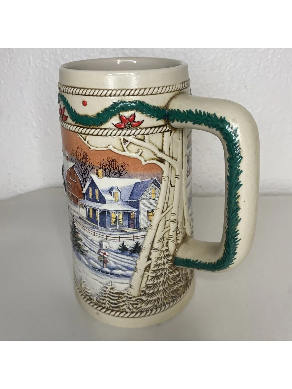 Budweiser Vintage Clydesdales Stein Anheuser-Busch Ceramarte,2 Mugs Excellent